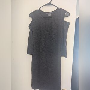 French Connection Gray Open-shoulder Dress